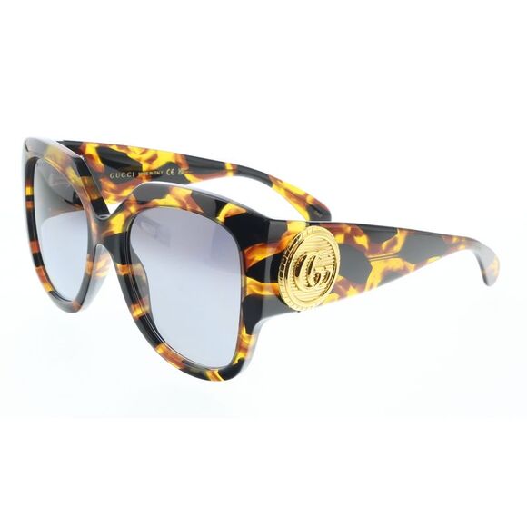 Gucci GG1407S-002 Havana Square Ladies Sunglasses
